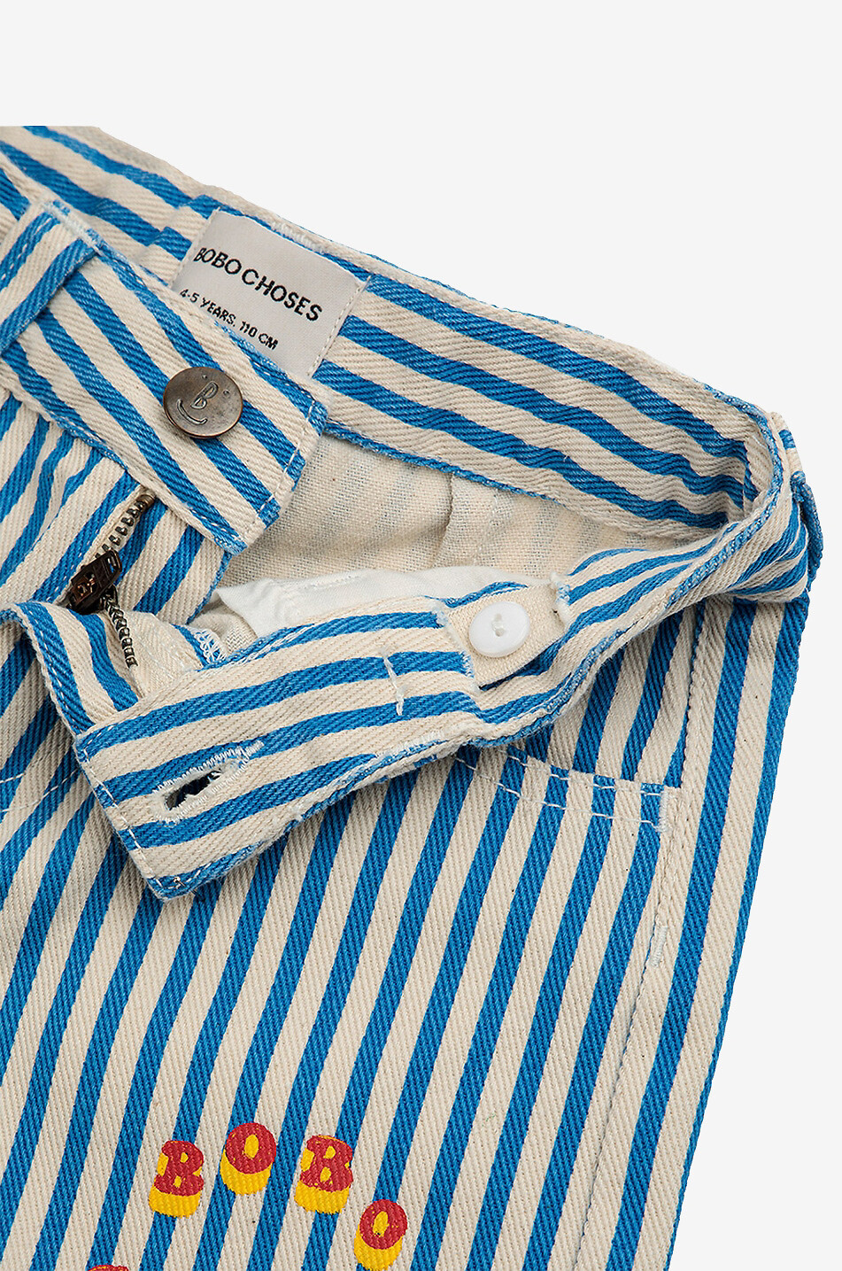 BOBO CHOSES Bobo Choses Circle boy's striped denim shorts Boy BLUE 5