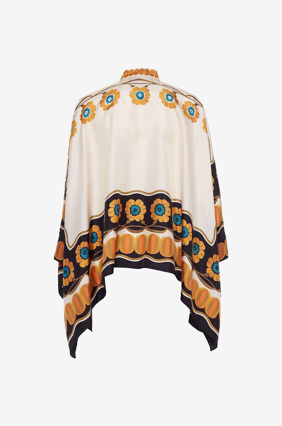 Chemise en sergé de soie Foulard Shirt Placé Daisychain