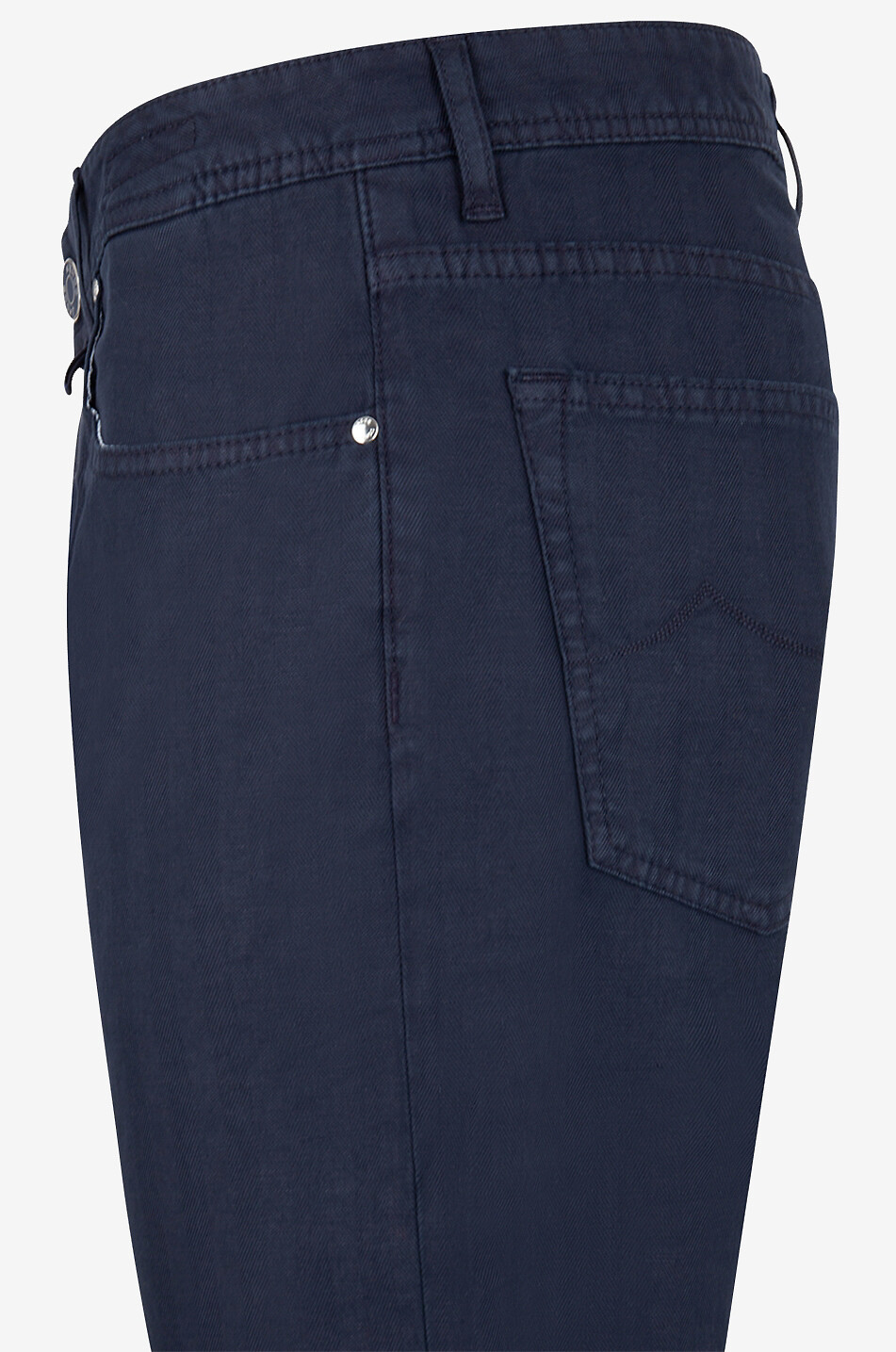 Jeans mit geradem Bein aus Baumwolle und Leinen Bard