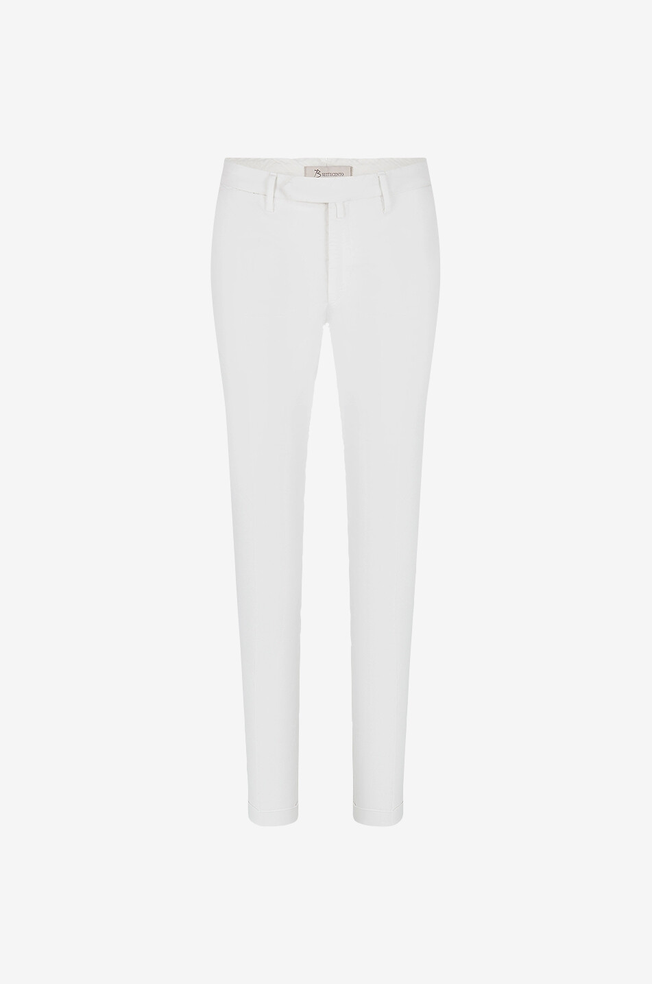 B SETTECENTO Slim fit chino cotton trousers Men WHITE 1