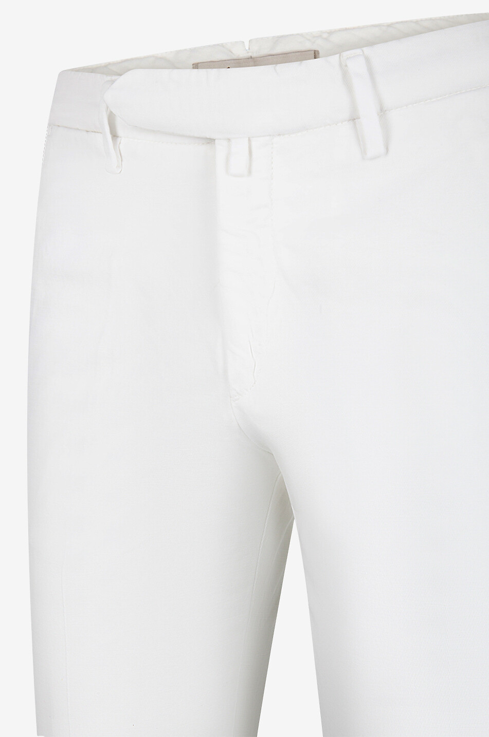 B SETTECENTO Pantalon slim en coton et lin Homme BLANC 3