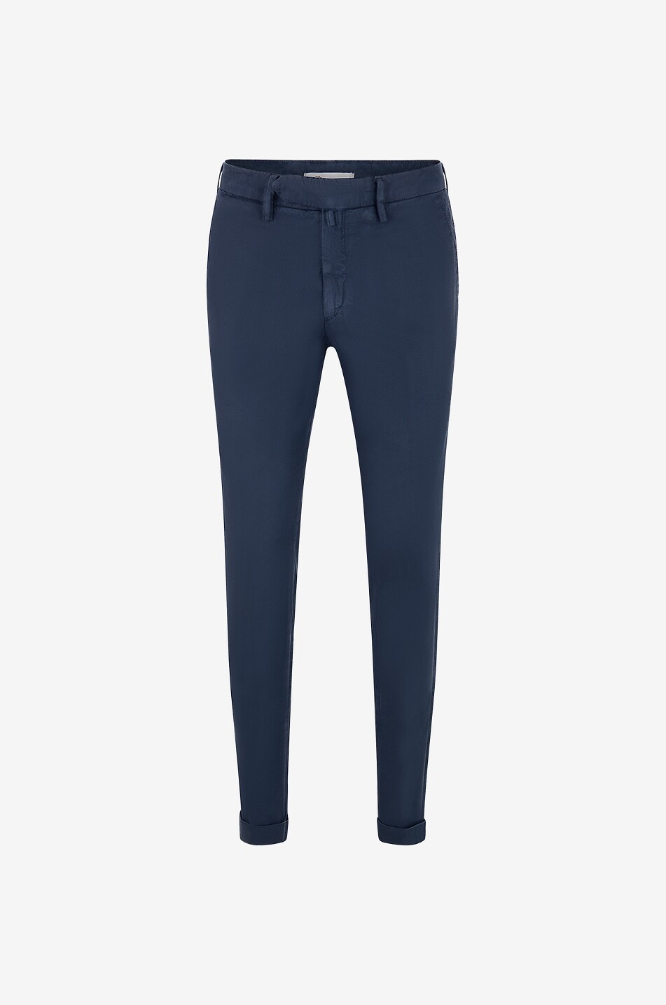 Slim fit cotton and linen trousers