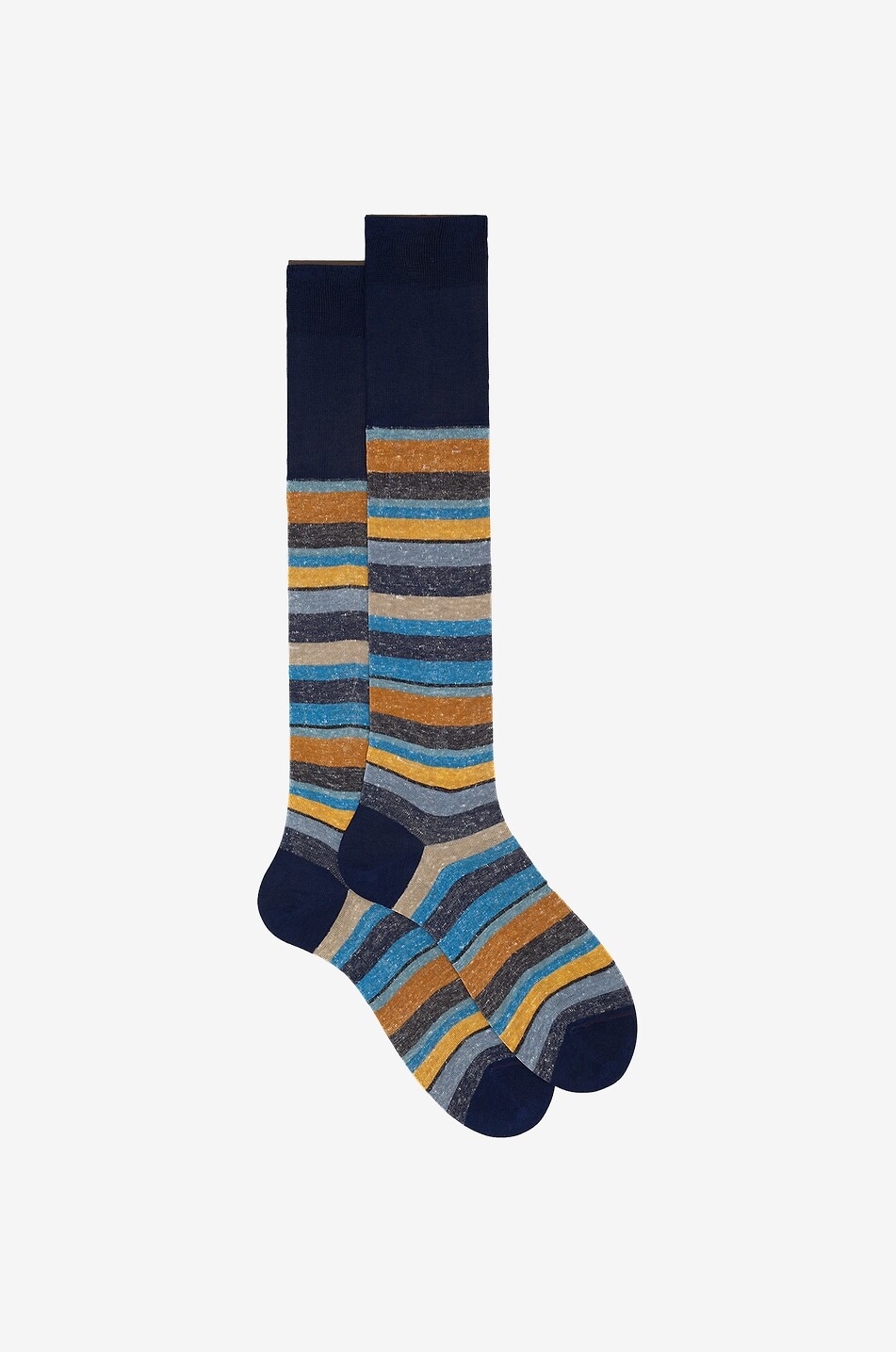 Cotton and linen knee-high socks