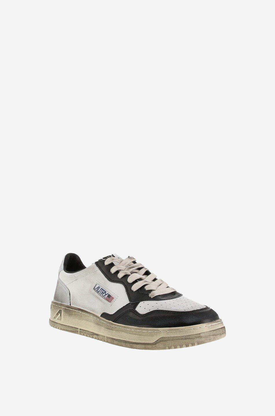 AUTRY Medalist Super Vintage distresses low-top sneakers with silver-tone detail Men MULTI COLOURED 1