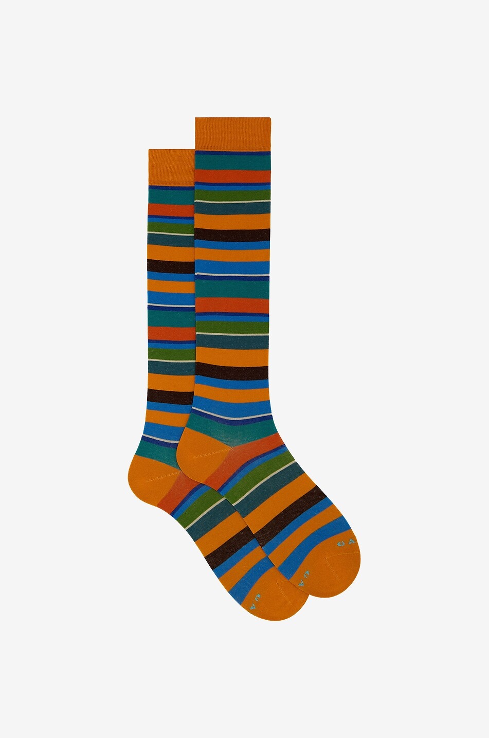 GALLO Chaussettes hautes en coton à rayures Homme JAUNE MOYEN 1