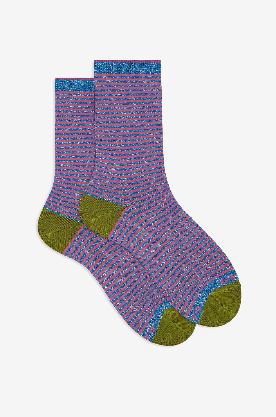 Striped cotton crew socks