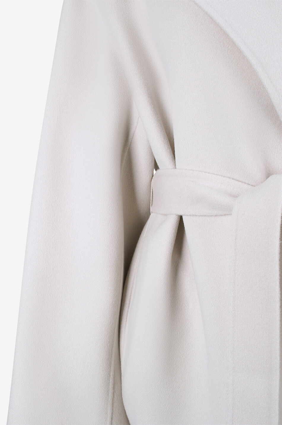 ARMA Weiter Kurzmantel aus Wolle mit Gürtel Capri Damen Hellbeige 3