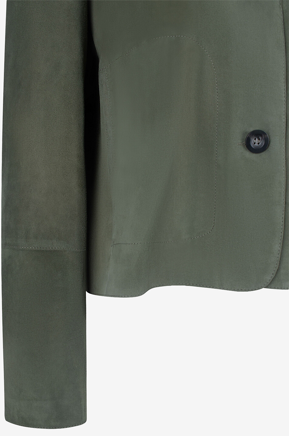 ARMA Emy boxy suede shirt jacket Women DARK GREEN 3