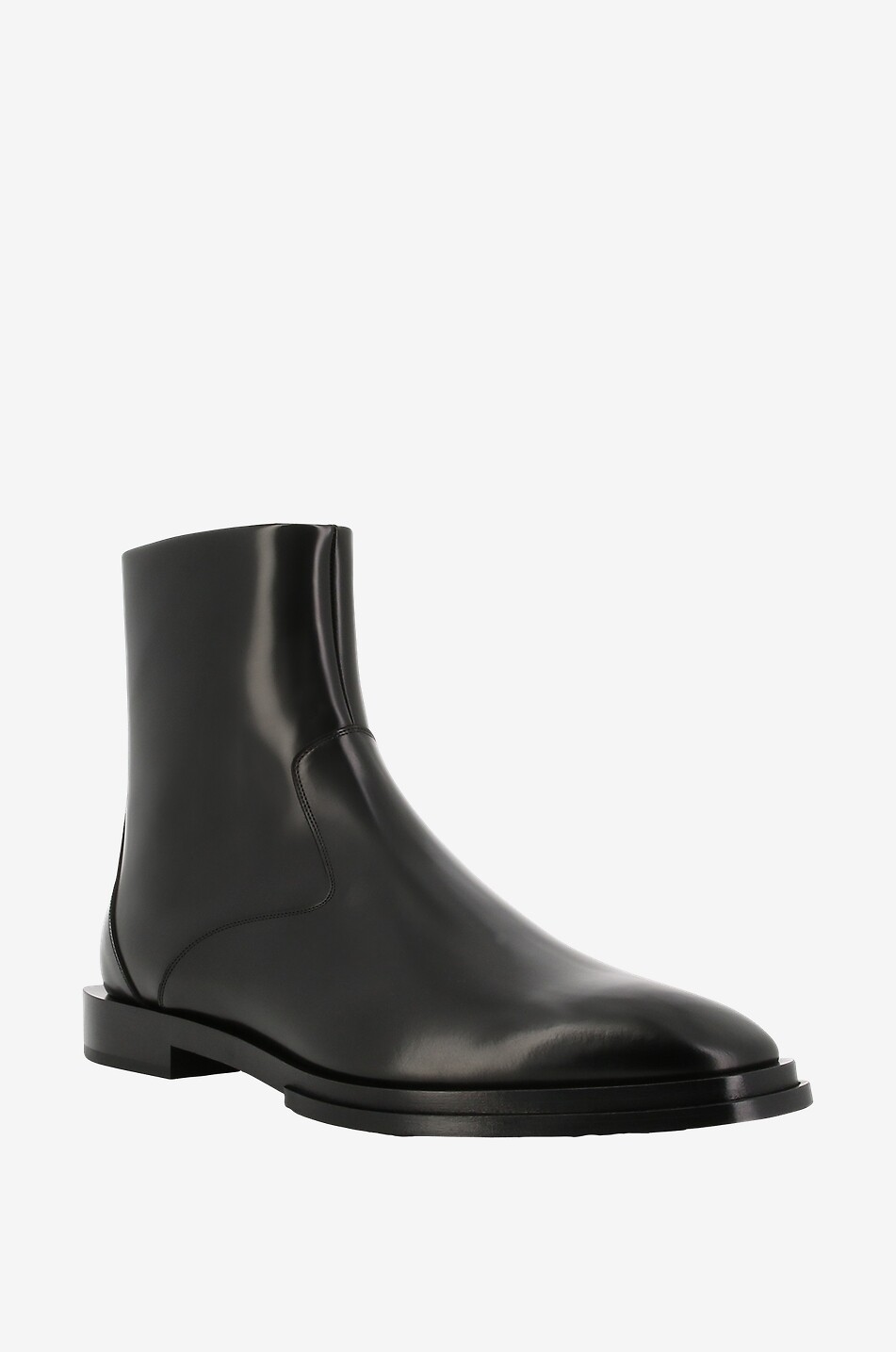 Gebürstete Glattlederhalbstiefel Lux Trend