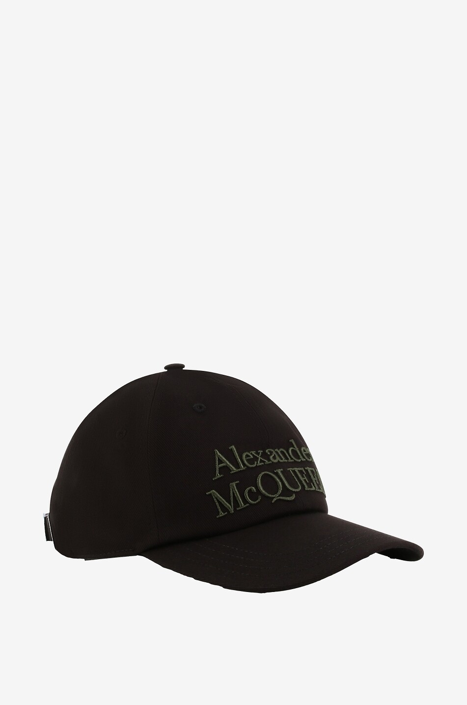 Logo embroidered gabardine baseball cap