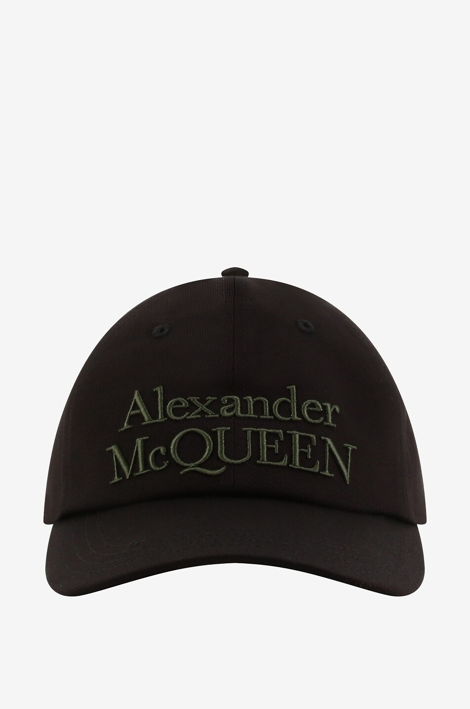 Logo embroidered gabardine baseball cap