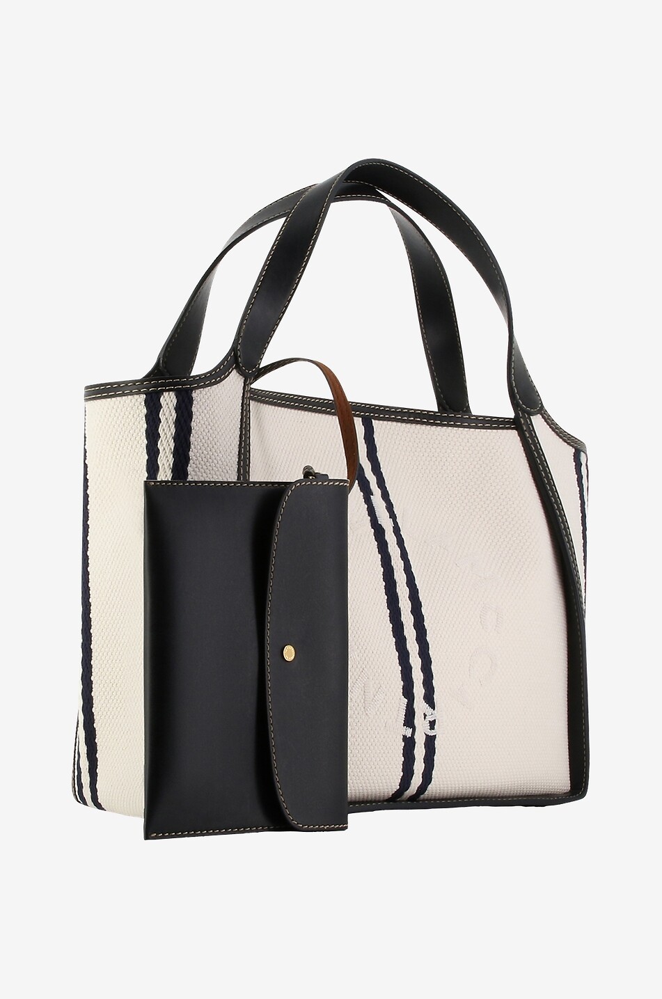 Grand sac cabas en toile rayée Logo Ryder