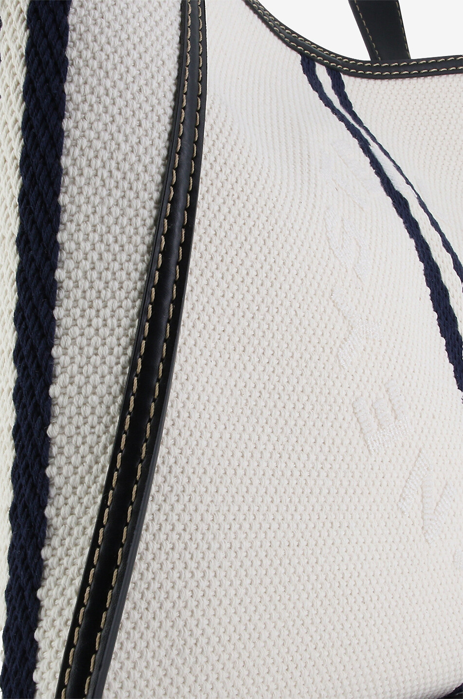 Grand sac cabas en toile rayée Logo Ryder