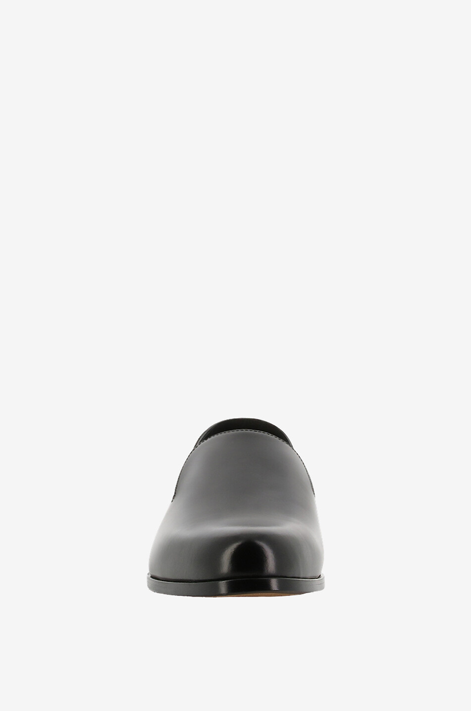 ALEXANDER McQUEEN Slippers en cuir lisse brillant à talon en métal Lux Trend Homme NOIR 2