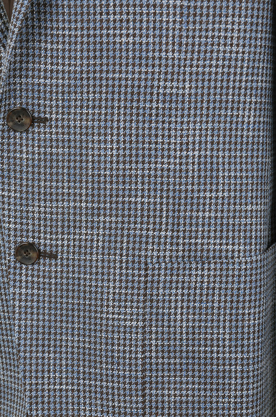 CARUSO Blazer en laine et coton à boutonnage simple Homme BLEU MOYEN 3