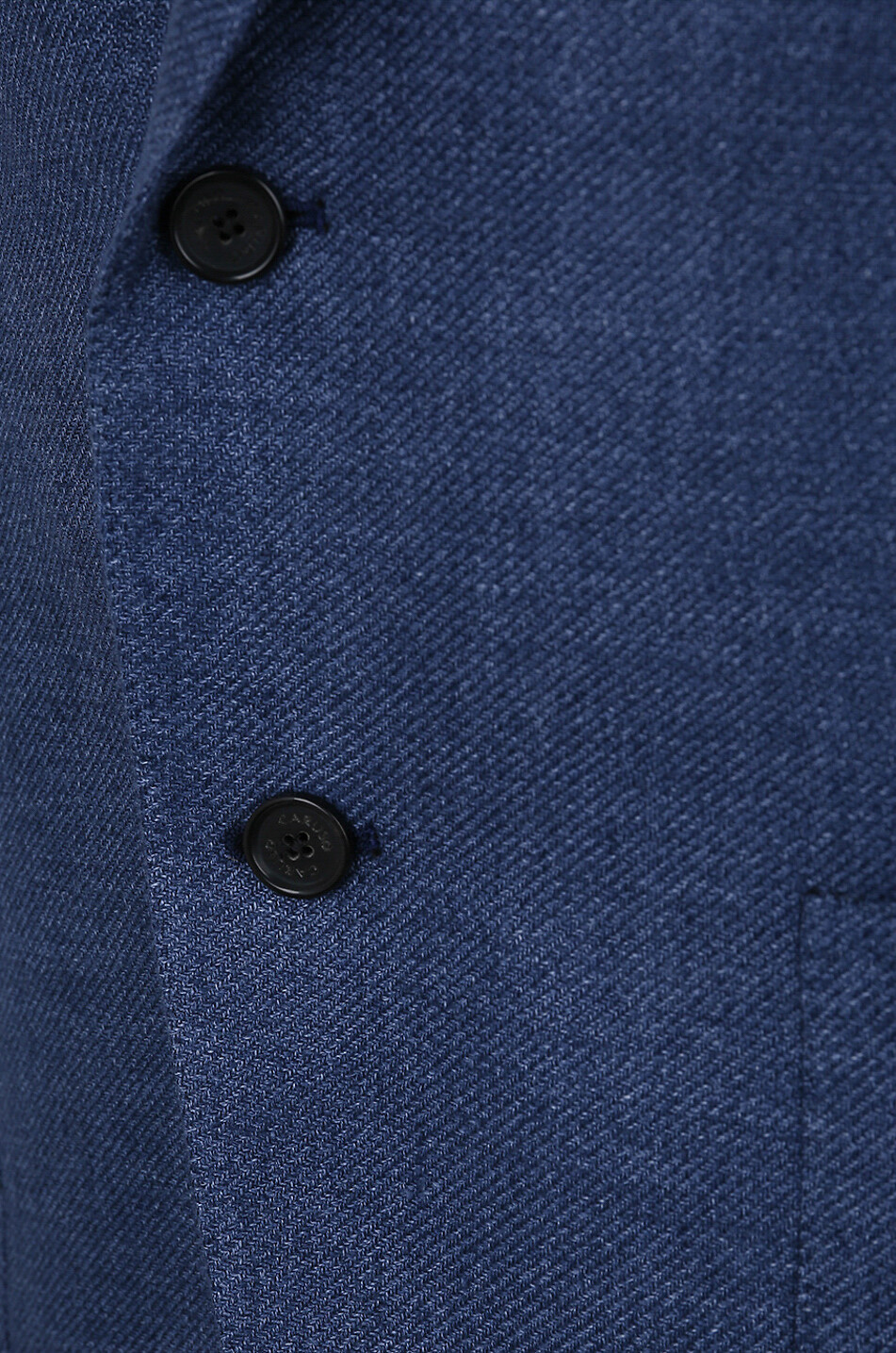 CARUSO Blazer en lin et laine à boutonnage simple Homme BLEU MOYEN 3