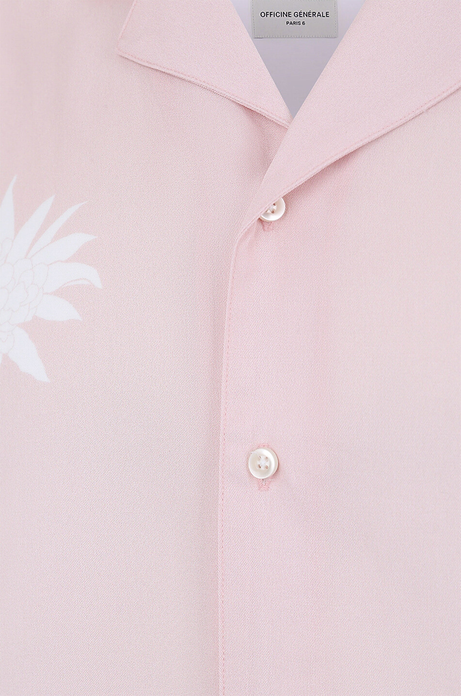 OFFICINE GENERALE Eren short-sleeved shirt in lyocell Men PINK 3