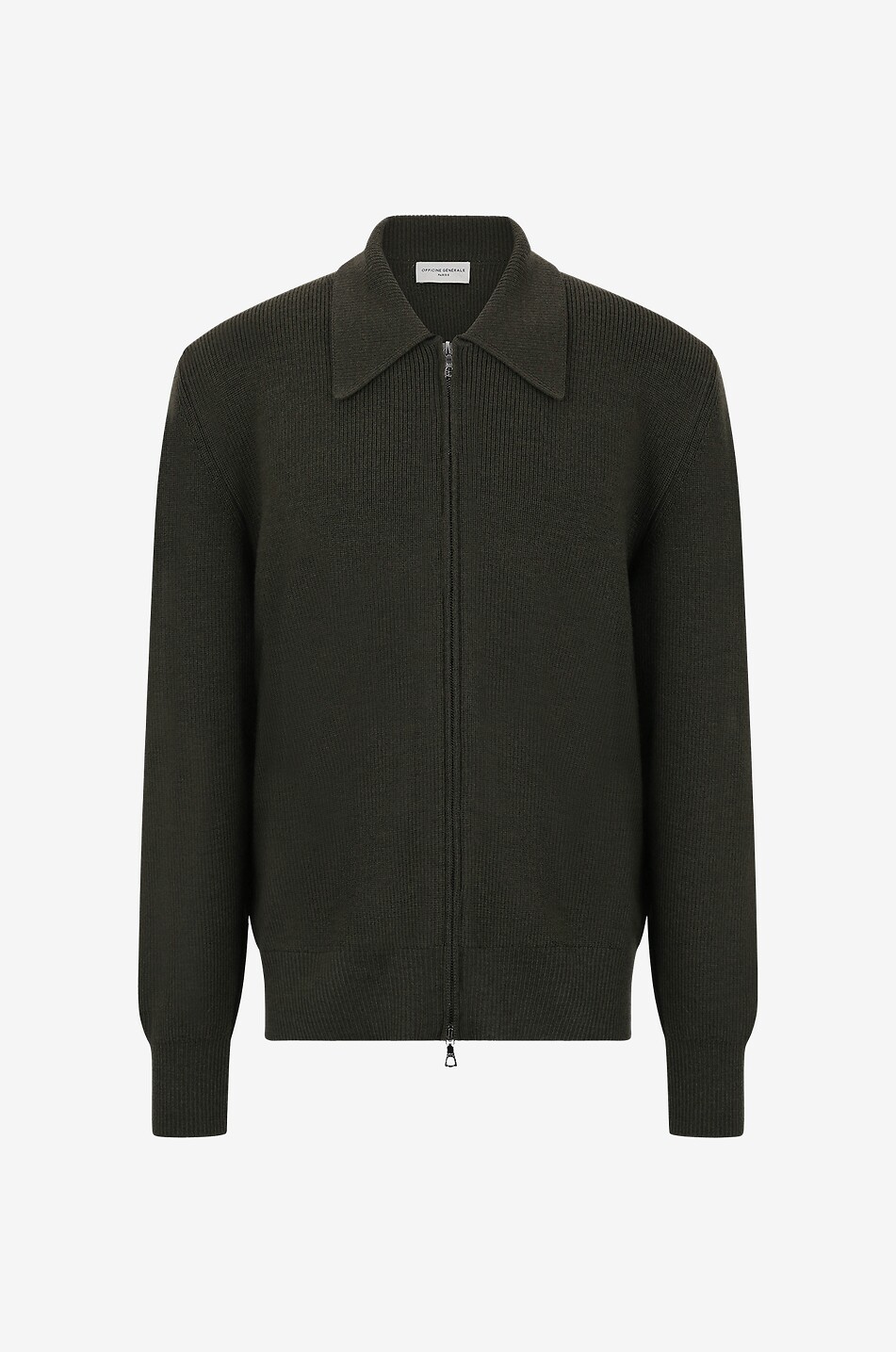 OFFICINE GENERALE Hemdjacke aus Merinowolle Tahar Herren DUNKELGRÜN 1