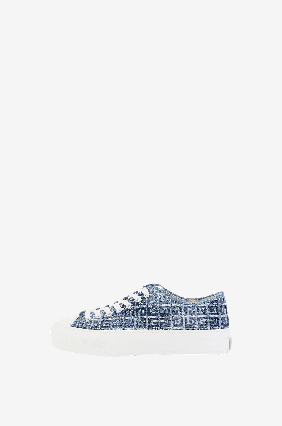 GIVENCHY Baskets basses en denim 4G City Femme BLEU 6