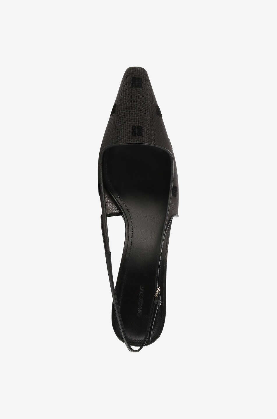 GIVENCHY G Cube 50 embroidered net slingback pumps Women BLACK 6