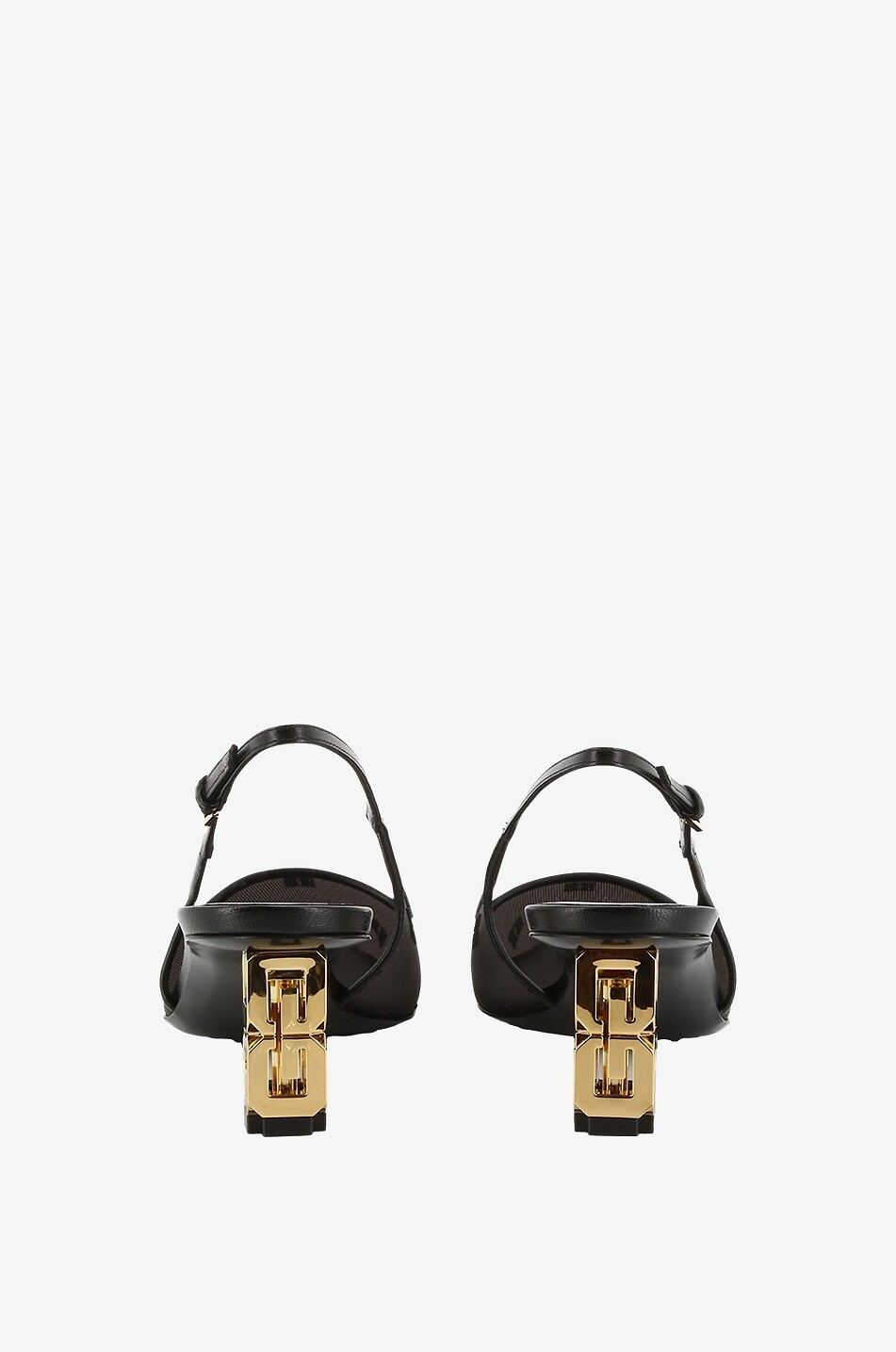 GIVENCHY G Cube 50 embroidered net slingback pumps Women BLACK 7