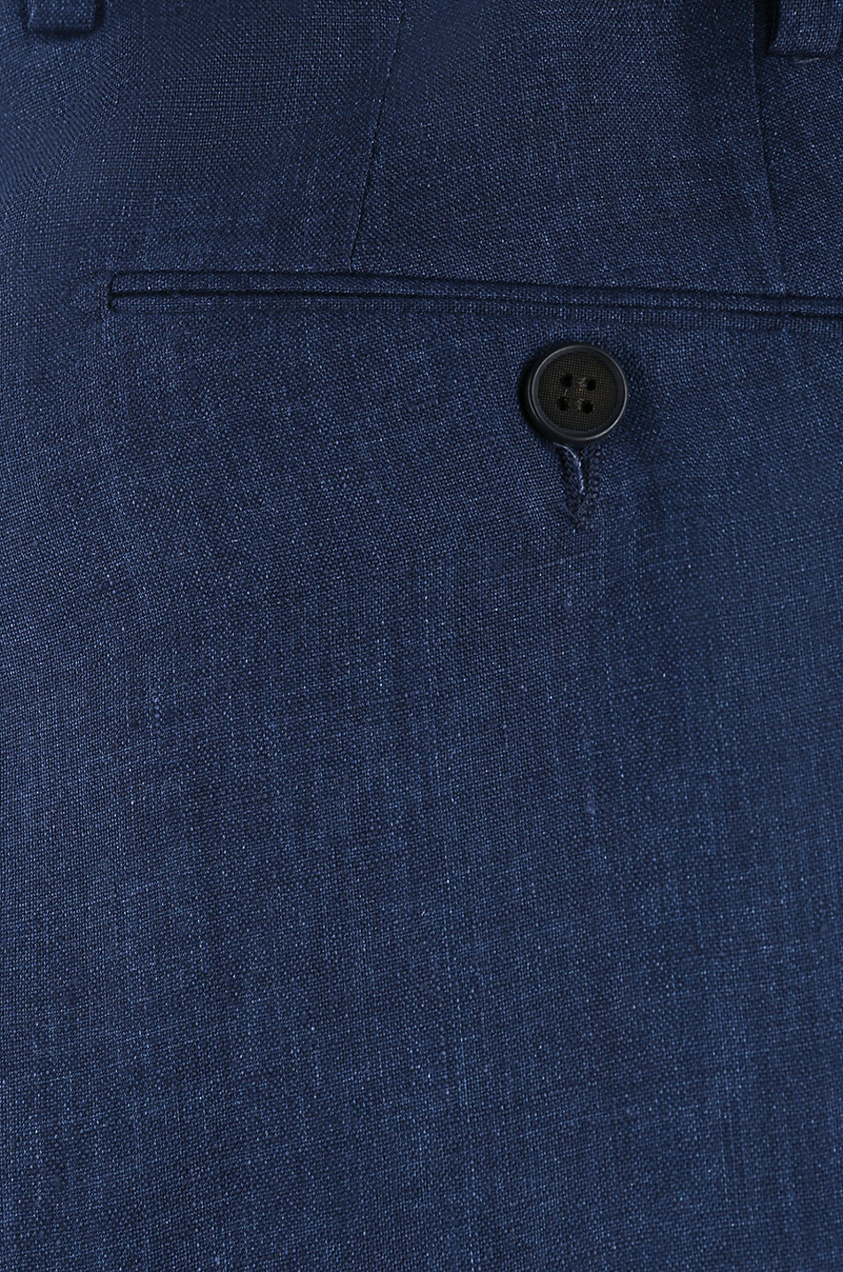 GERMANO Mottled linen slim fit trousers Men DARK BLUE 3