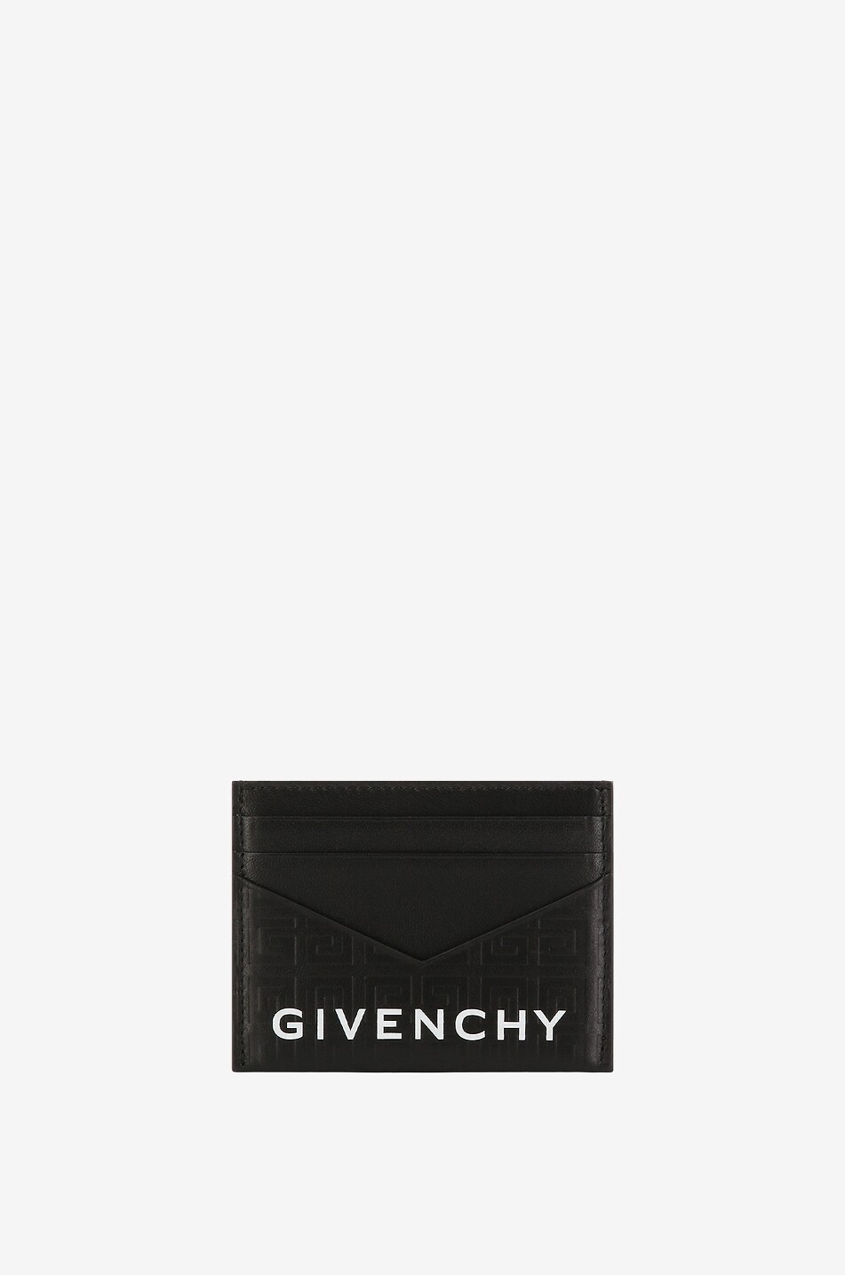 G-Cut embossed smooth leather card case