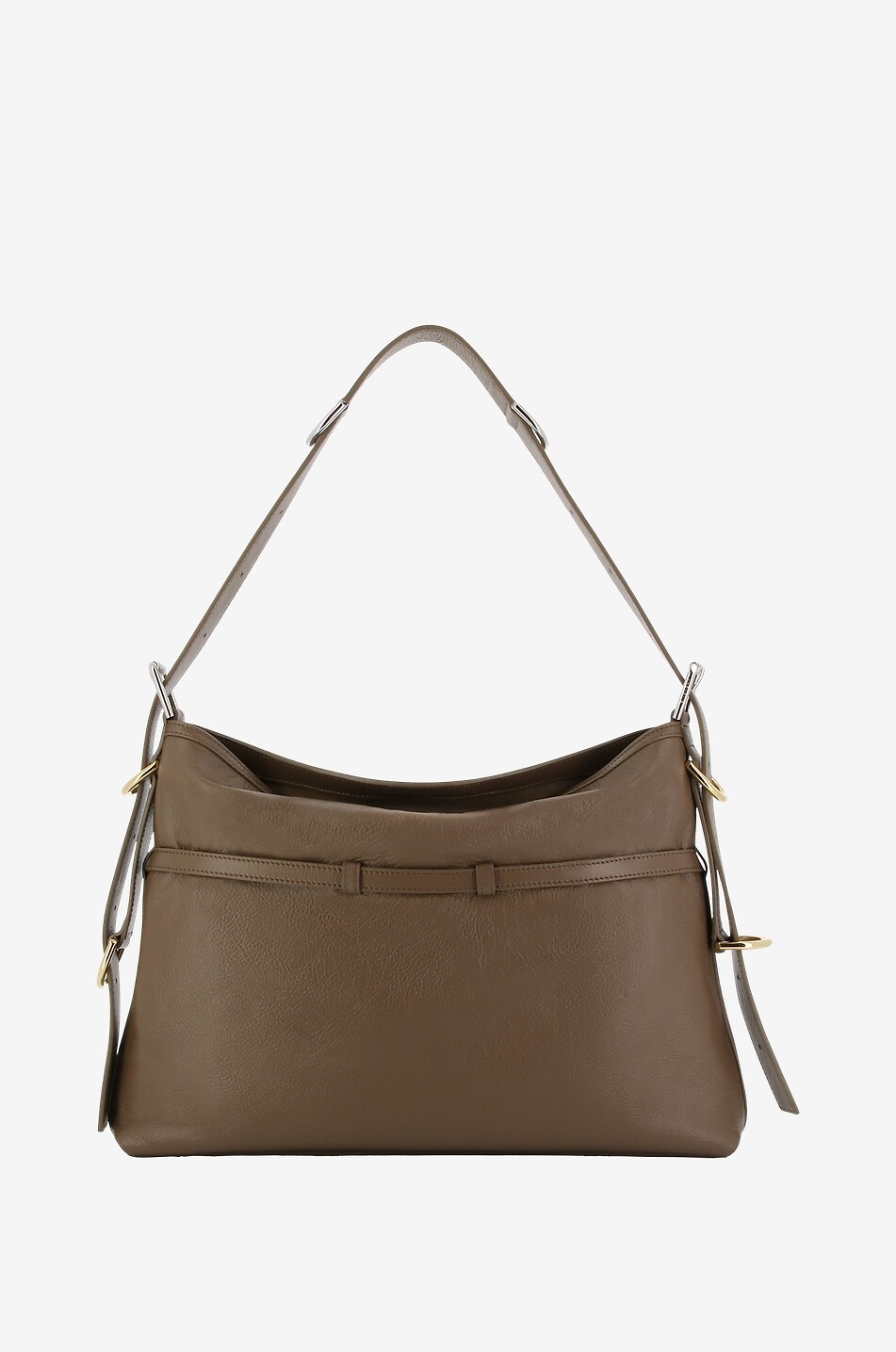 GIVENCHY Voyou Medium grained leather shoulder bag Women BROWN 3