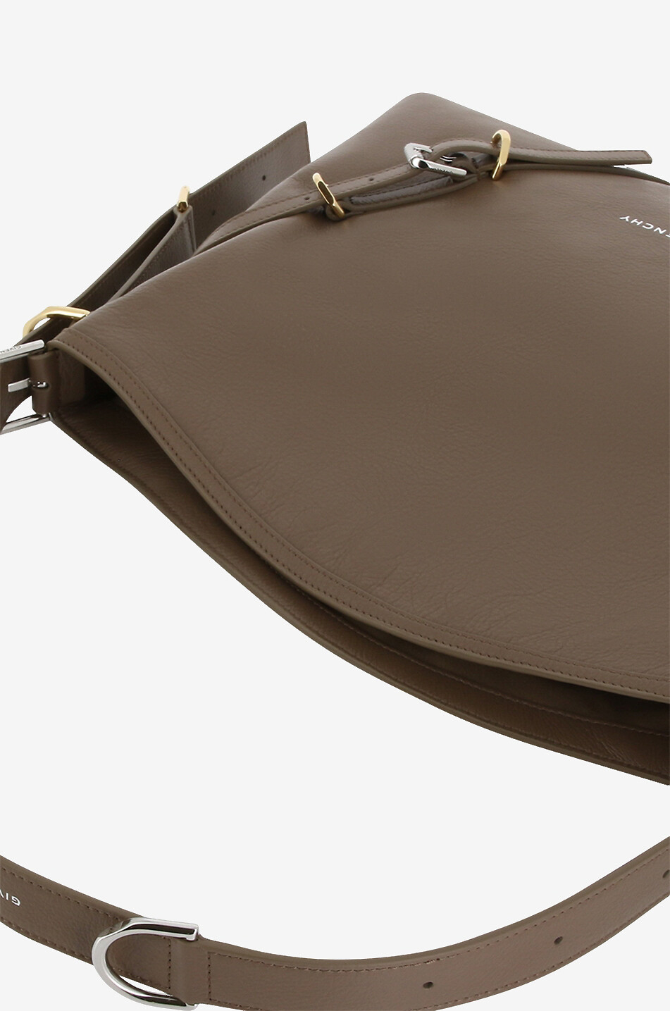 GIVENCHY Voyou Medium grained leather shoulder bag Women BROWN 5