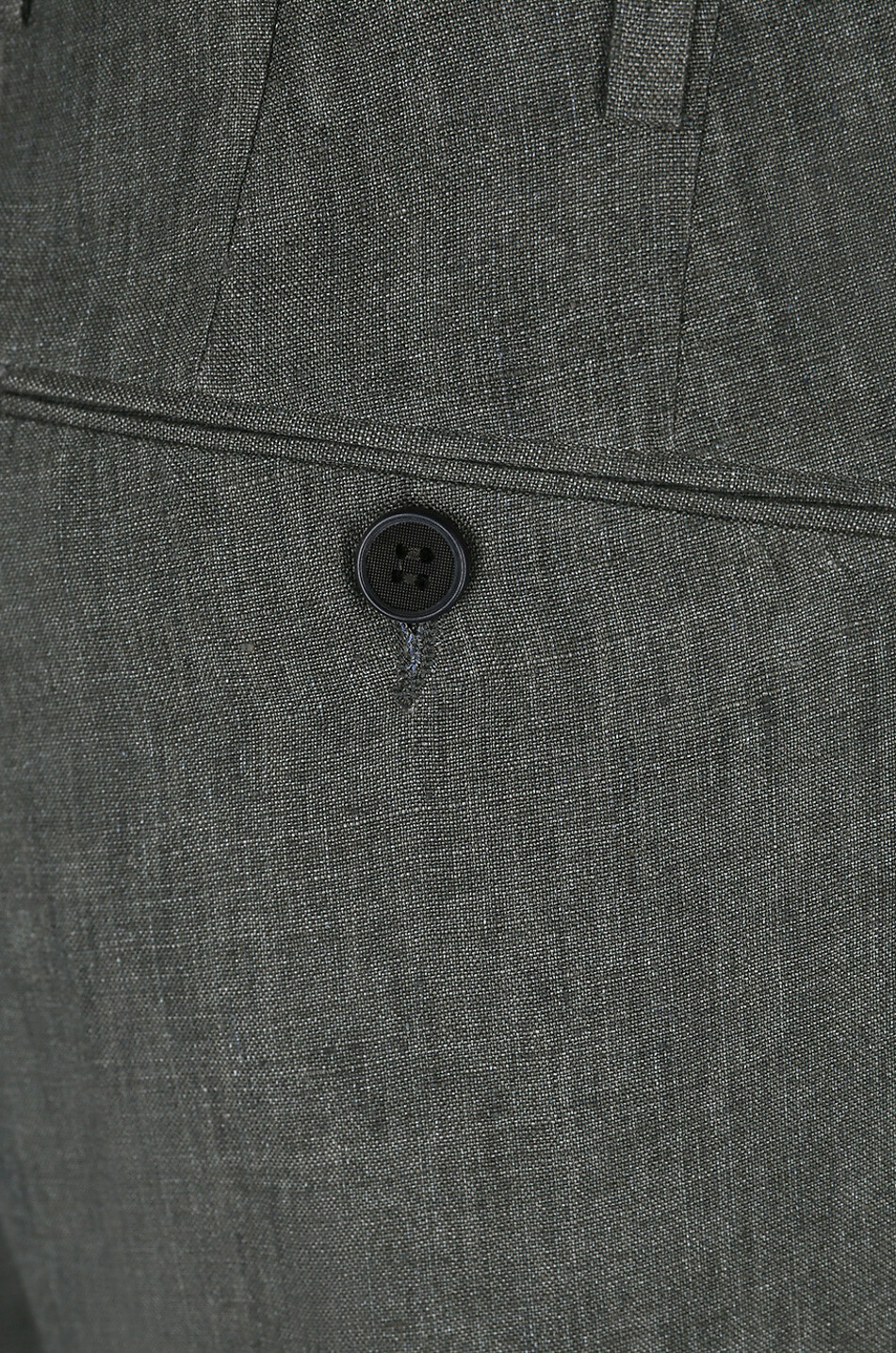 GERMANO Pantalon slim chiné en lin Homme VERT MOYEN 3
