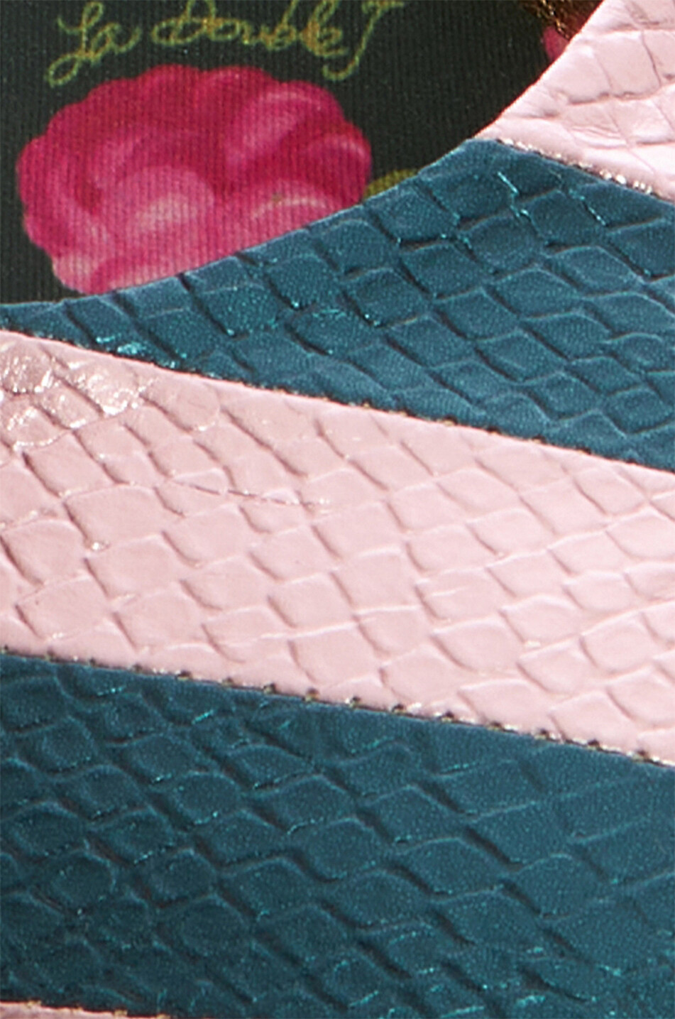 LA DOUBLEJ Ballerines rayées métallisées Faux Python Femme MULTICOLORE 4