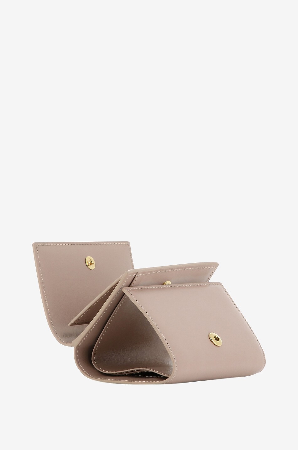 DOLCE & GABBANA Mini portefeuille en cuir lisse brodé logo DG Femme ROSE CLAIR 3