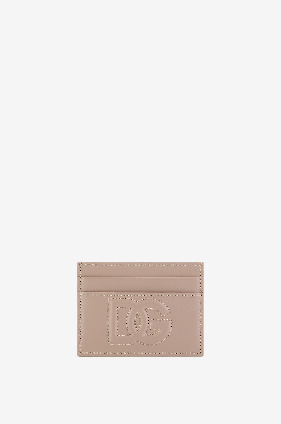 DG logo smooth leather compact card case