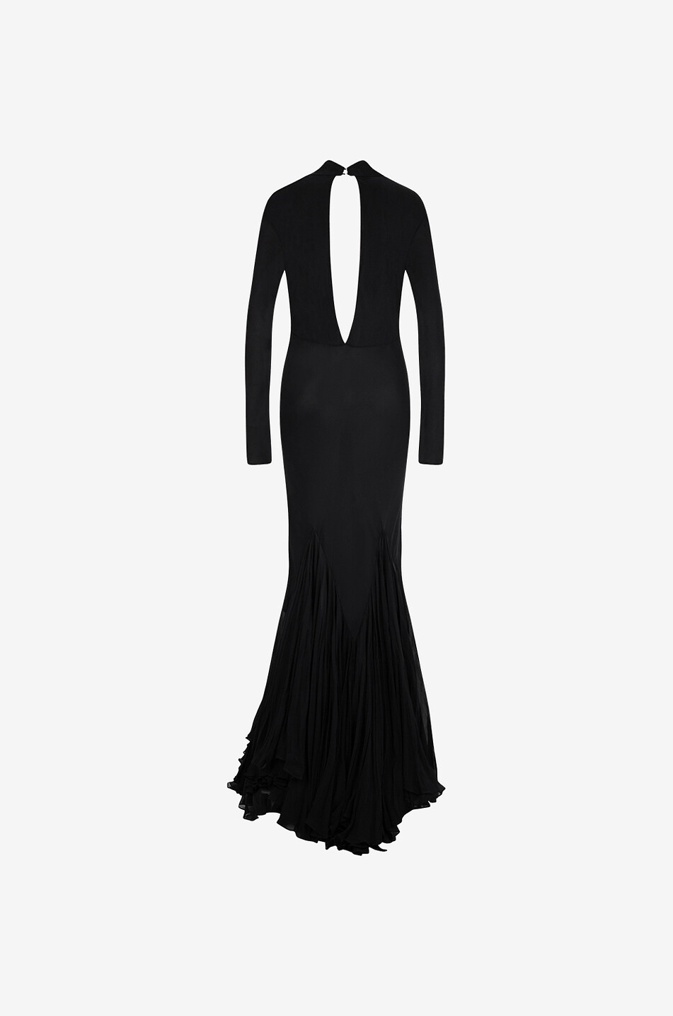 KHAITE The Metin long silk dress with pleated details Women BLACK 2