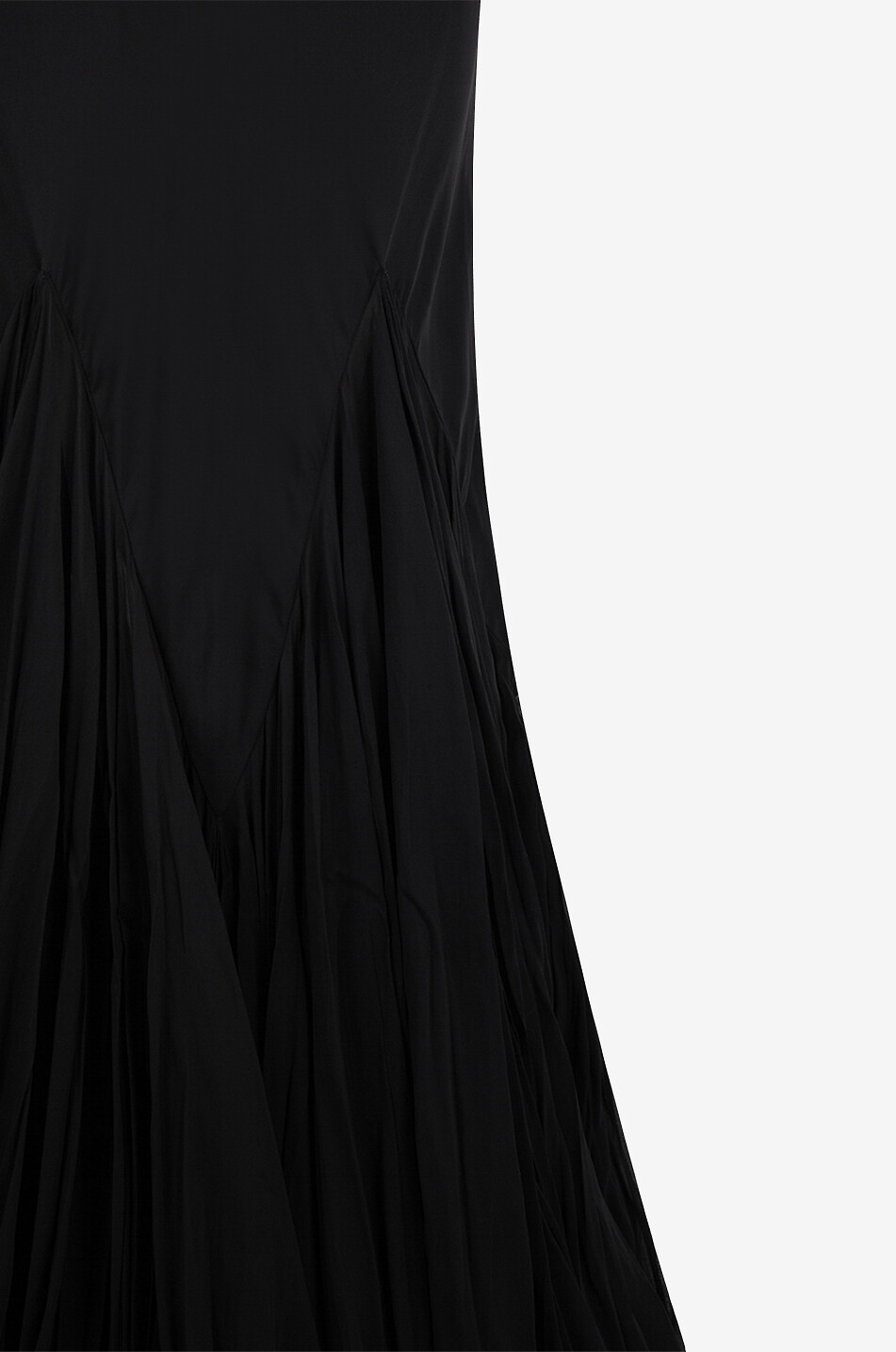 KHAITE The Metin long silk dress with pleated details Women BLACK 8