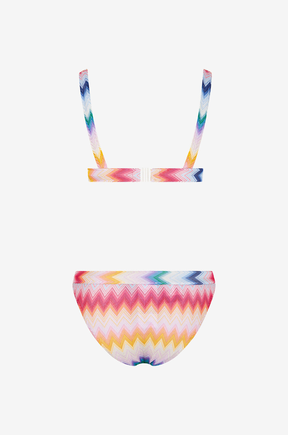 MISSONI Herringbone and Lurex adorned triangle knit bikini Women MULTI COLOURED 2