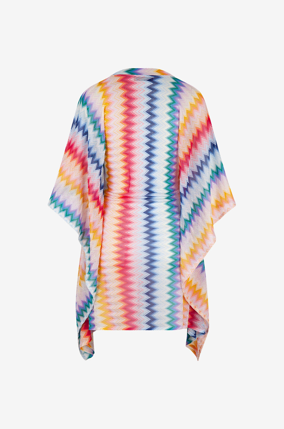 MISSONI Rainbow zigzag adorned short knit cape Women MULTI COLOURED 2