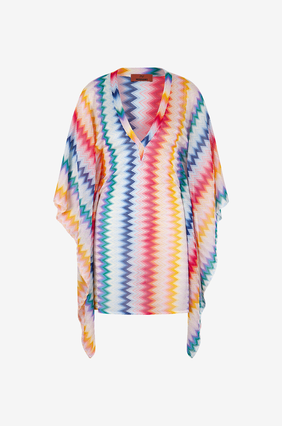 MISSONI Rainbow zigzag adorned short knit cape Women MULTI COLOURED 1