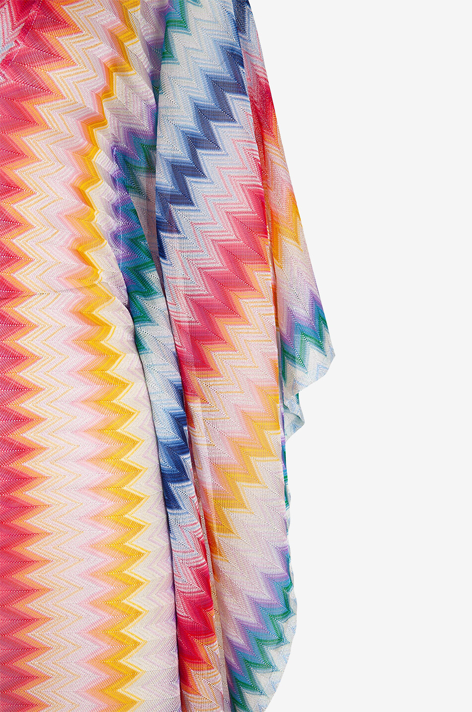 MISSONI Rainbow zigzag adorned short knit cape Women MULTI COLOURED 3