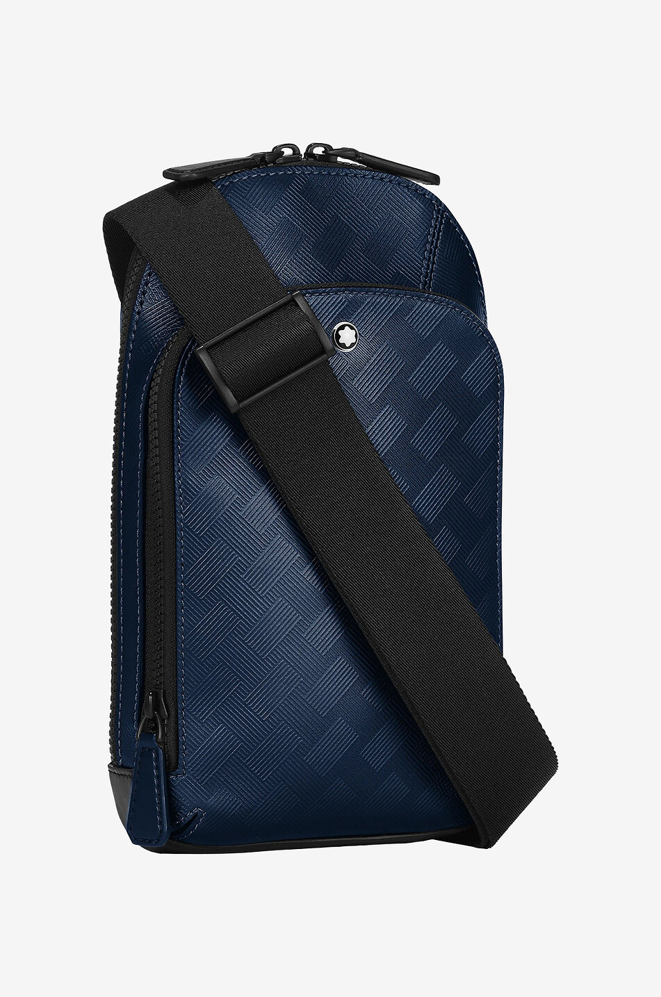 MONTBLANC Petit sac porté croisé en cuir texturé Extreme 3.0 Sling Homme BLEU FONCE 2