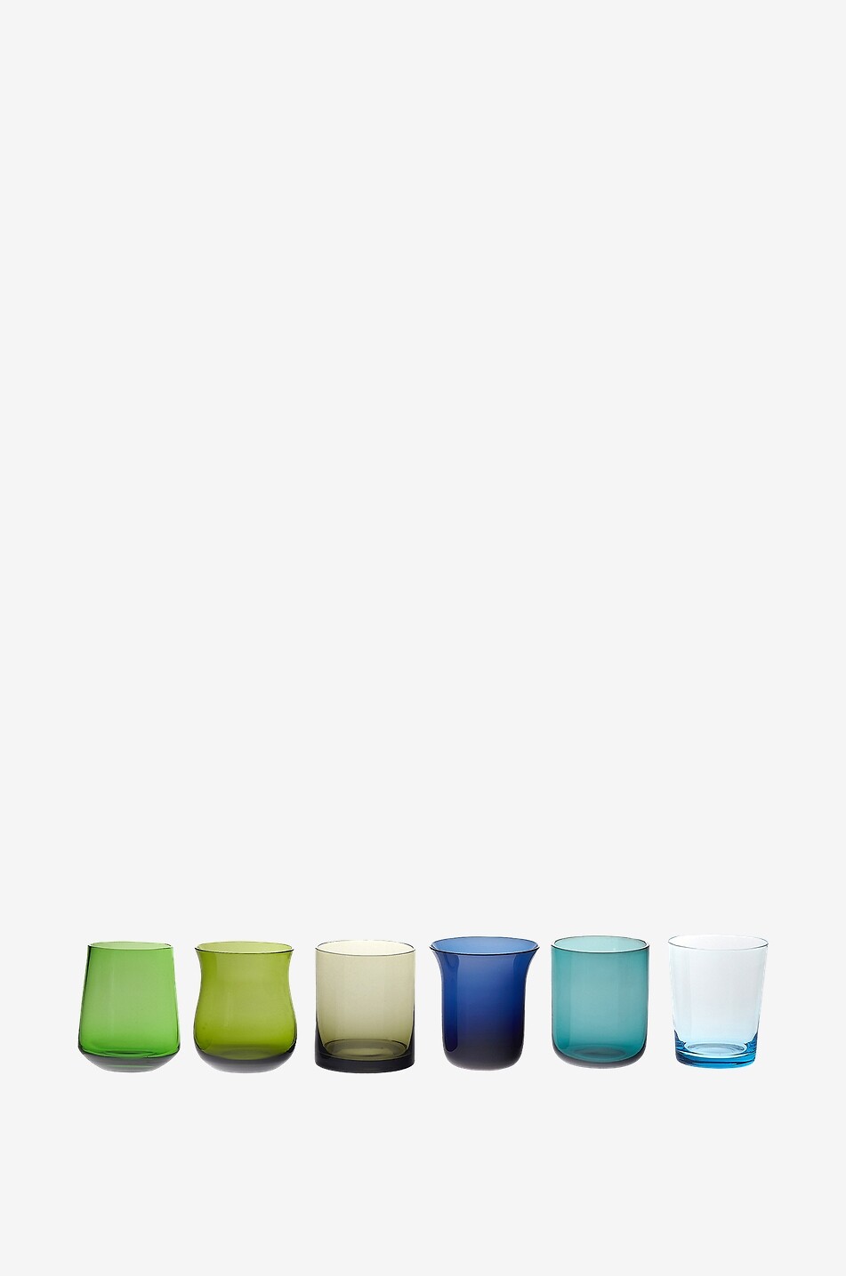 BITOSSI Lot de 6 verres à eau Diseguale Maison MULTICOLORE 1