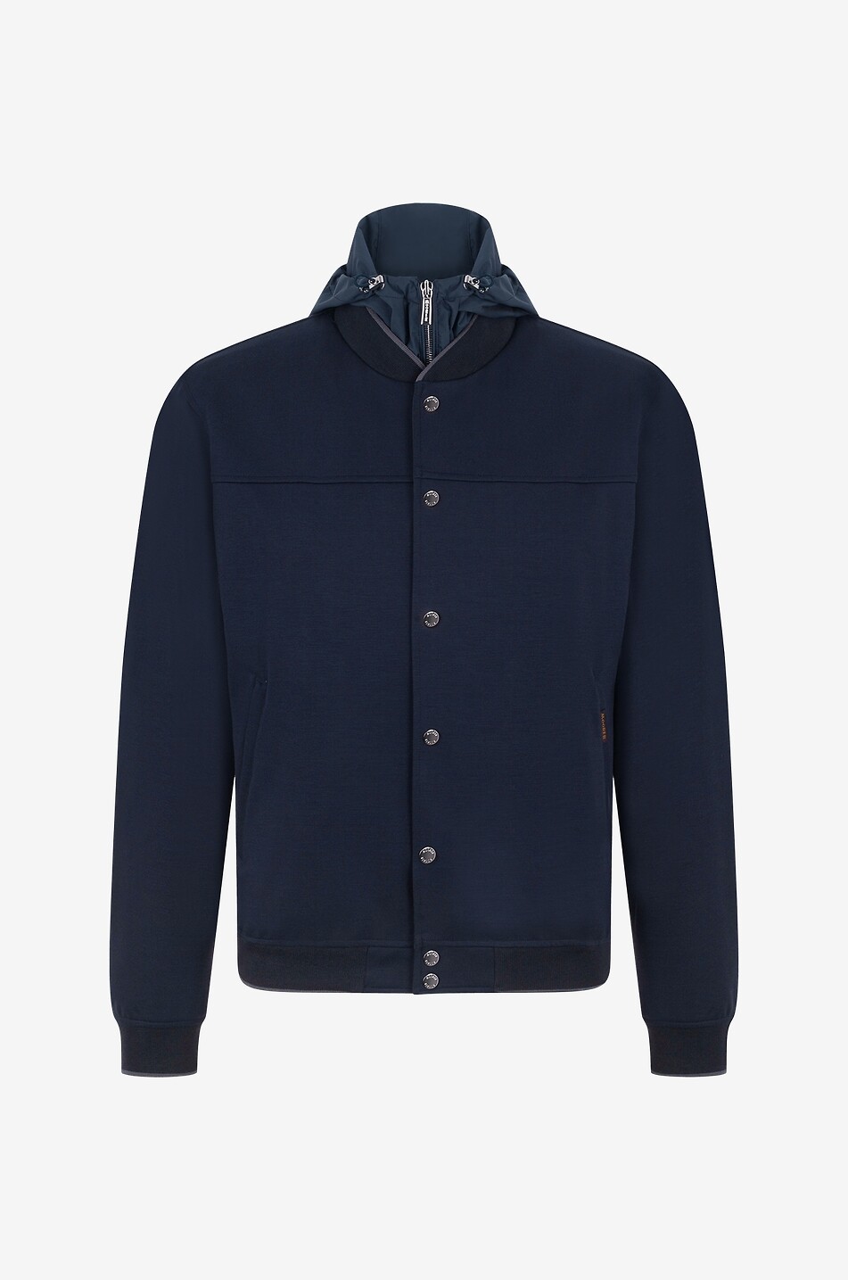 MOORER Darren viscose bomber jacket Men DARK BLUE 1