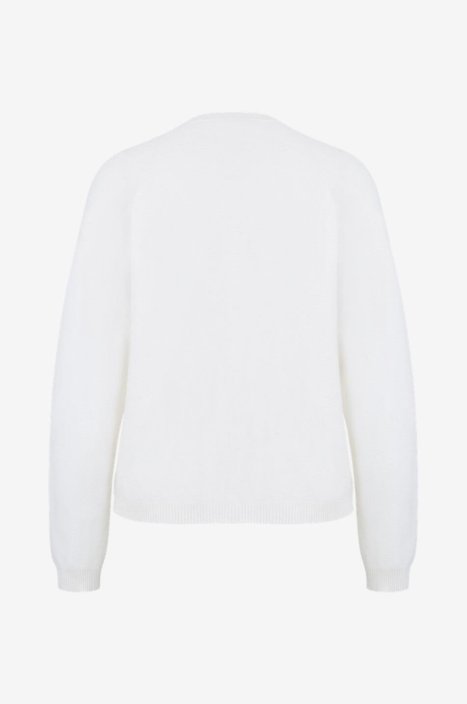 BONGENIE Fine button-down crewneck cotton and cashmere cardigan Women EGGSHELL 2