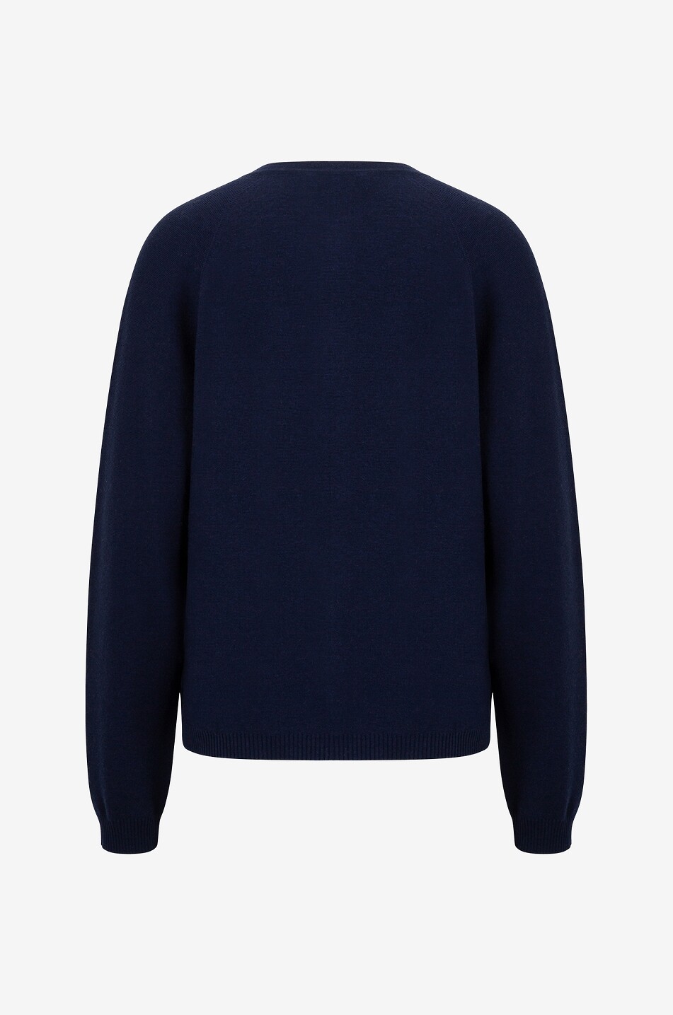 BONGENIE Fine button-down crewneck cotton and cashmere cardigan Women DARK BLUE 2