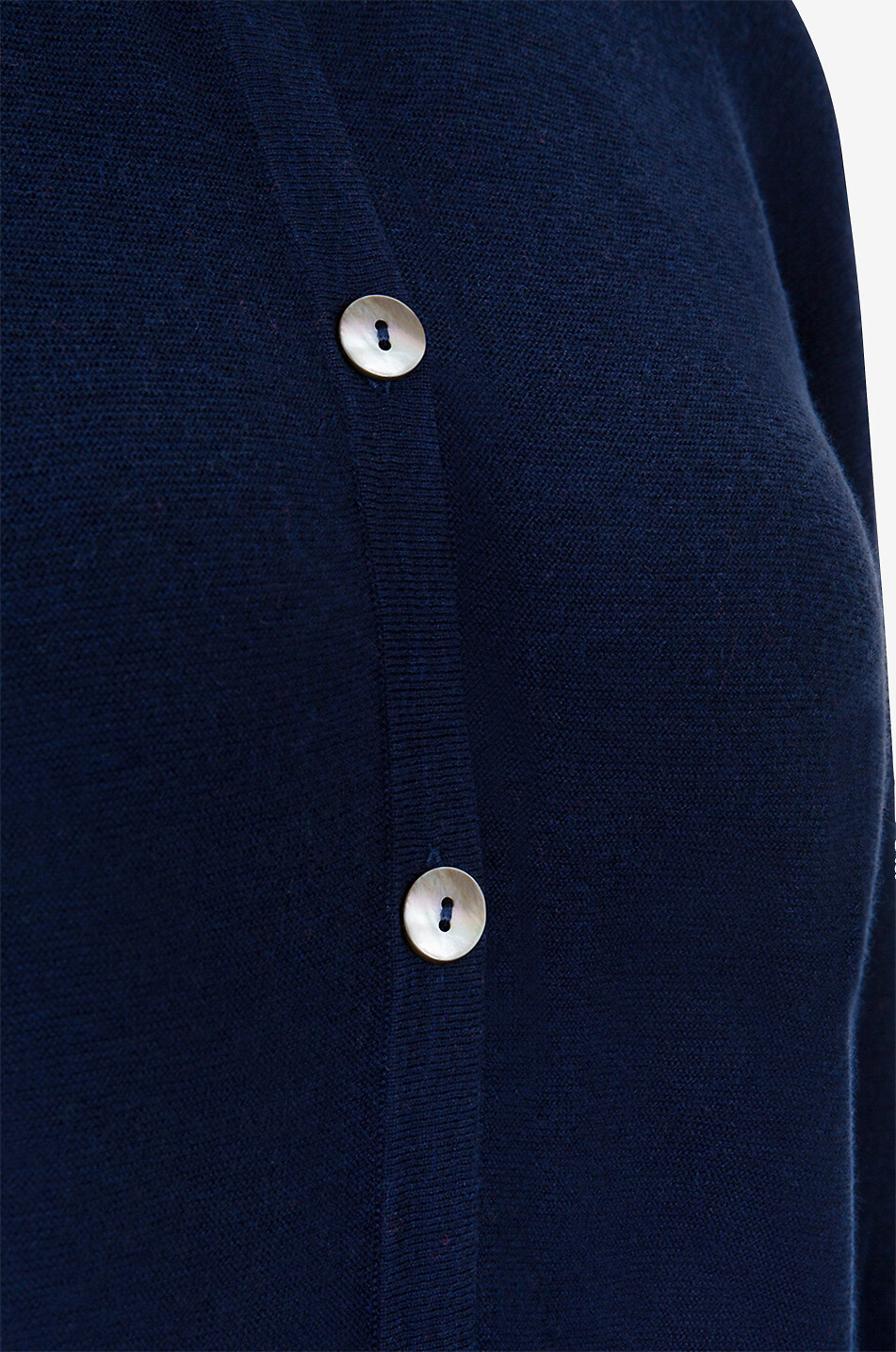 BONGENIE Fine button-down crewneck cotton and cashmere cardigan Women DARK BLUE 3