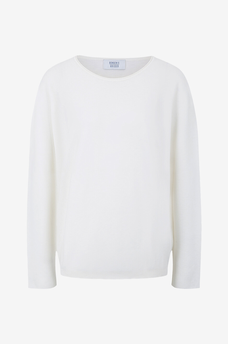 Lightweight cotton and cashmere batwing sleeve jumper