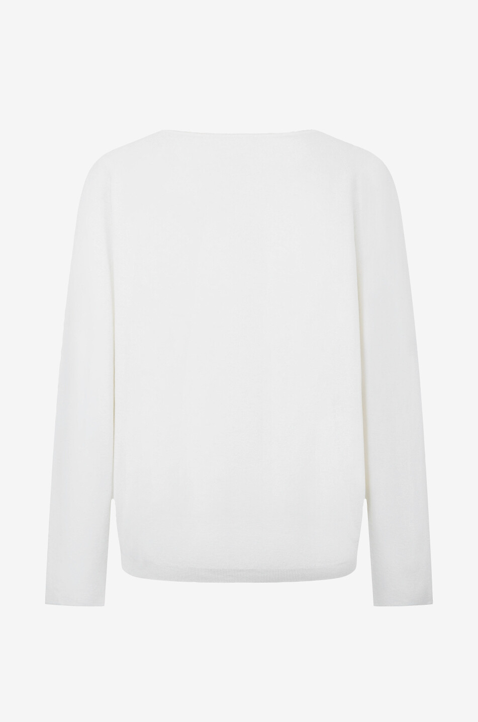 BONGÉNIE Pull léger à manches chauve-souris en coton et cachemire Femme BLANC CASSE 2