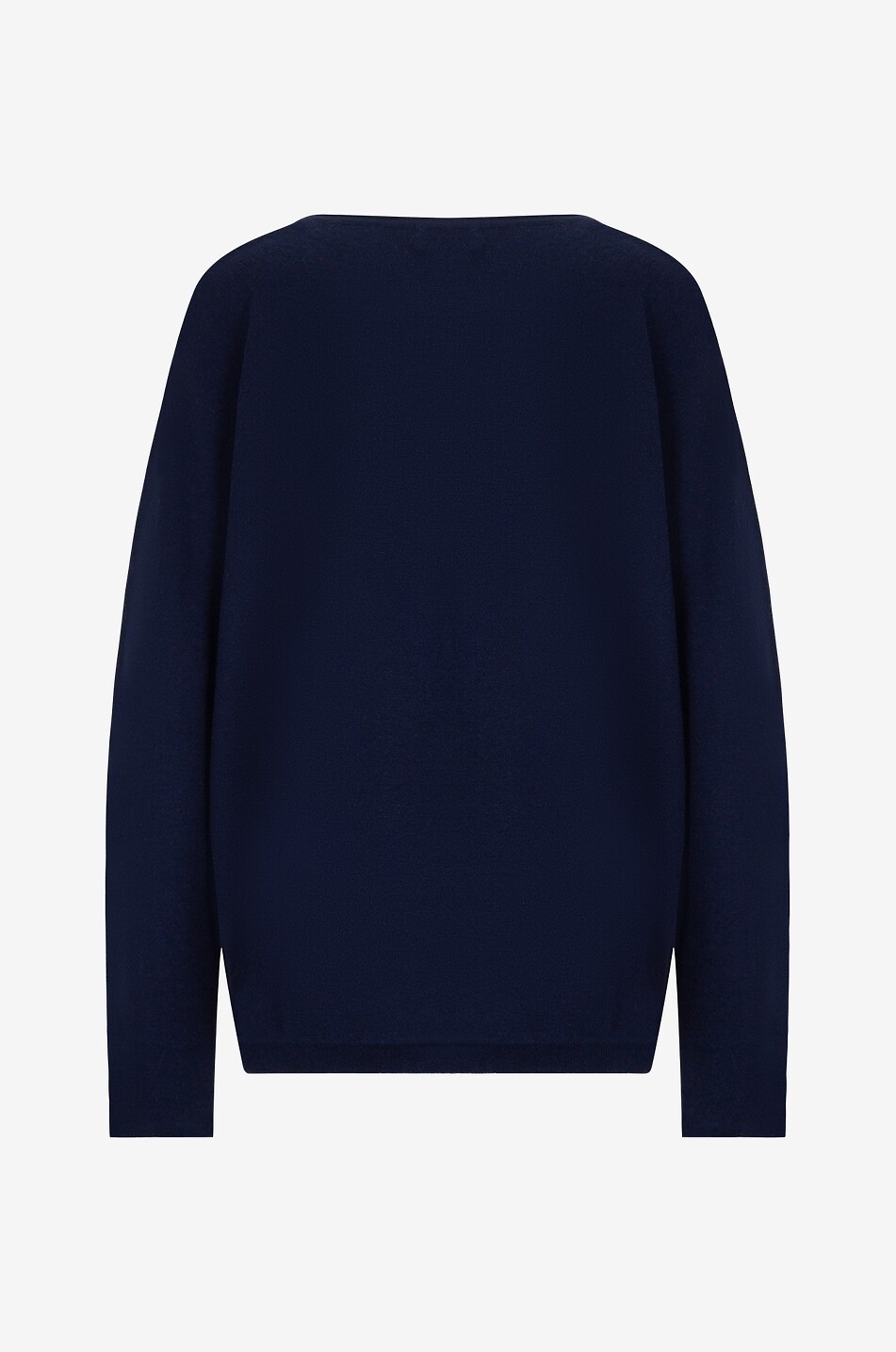 BONGENIE Pull léger à manches chauve-souris en coton et cachemire Femme BLEU FONCE 2