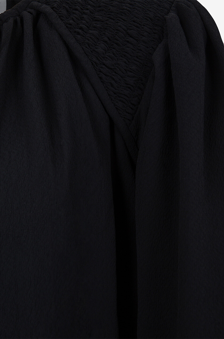 Robe midi en crêpe à manches bouffantes Lydie