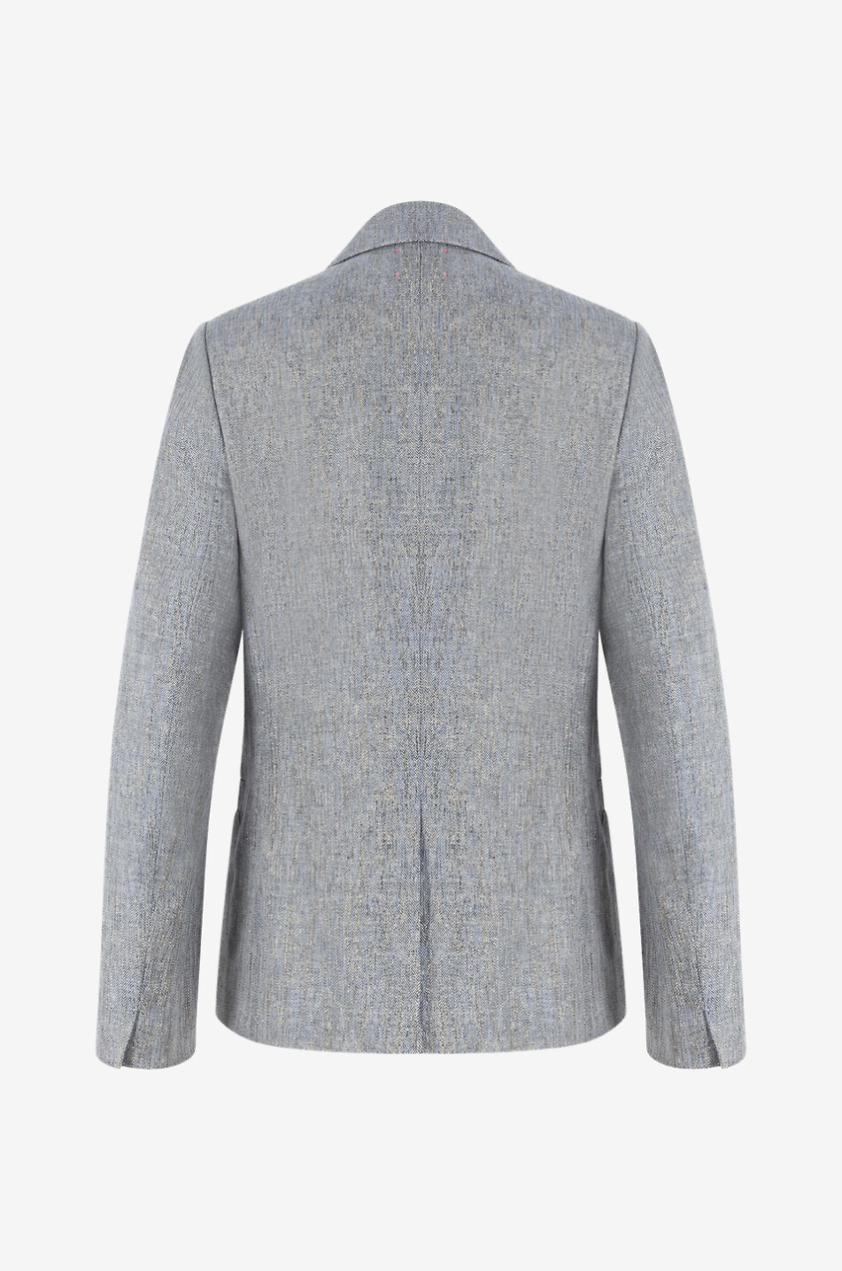 Blazer aus Leinen und Baumwolle mit glitzerndem Fischgrat-Muster